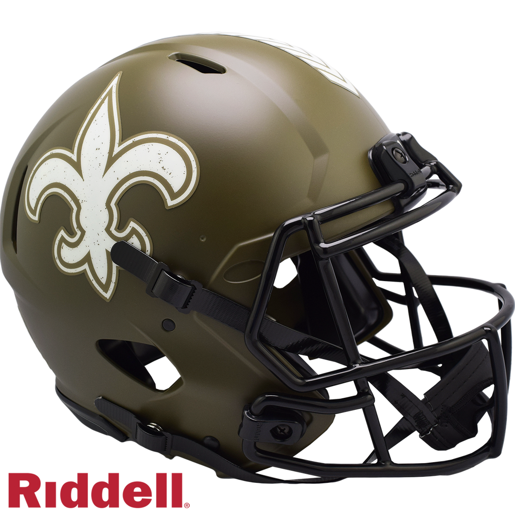 New Orleans Saints Helmet Riddell Full Size Speed Style Salute To Service 2022