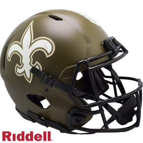 New Orleans Saints Helmet Riddell Full Size Speed Style Salute To Service 2022