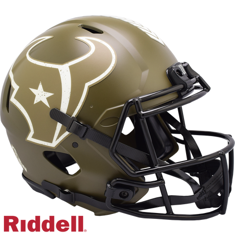 Houston Texans Helmet Riddell Full Size Speed Style Salute To Service 2022
