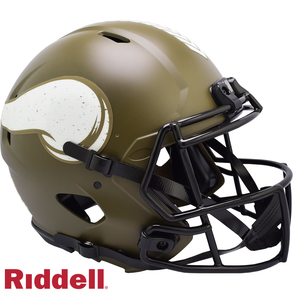 Minnesota Vikings Helmet Riddell Full Size Speed Style Salute To Service 2022