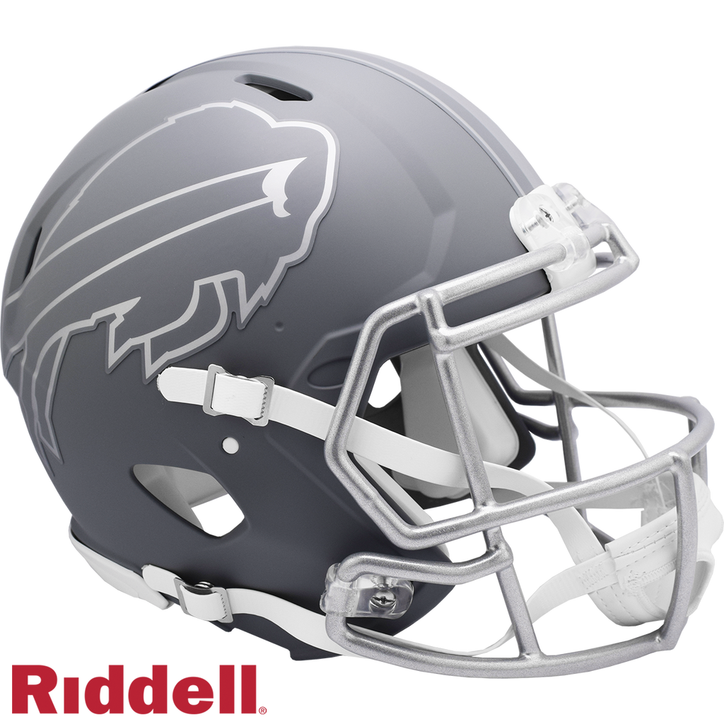 Buffalo Bills Helmet Riddell Full Size Speed Style Slate Alternate