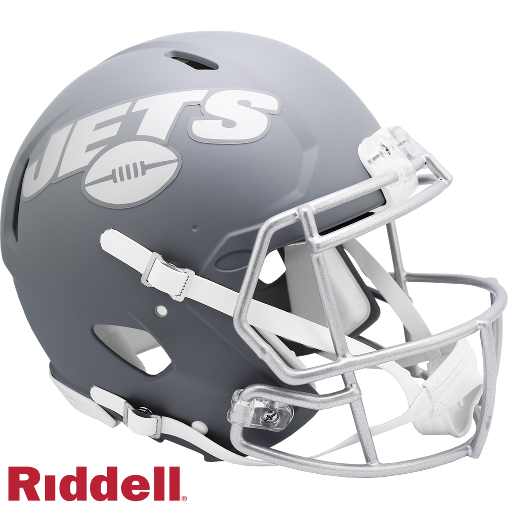 New York Jets Helmet Riddell Full Size Speed Style Slate Alternate