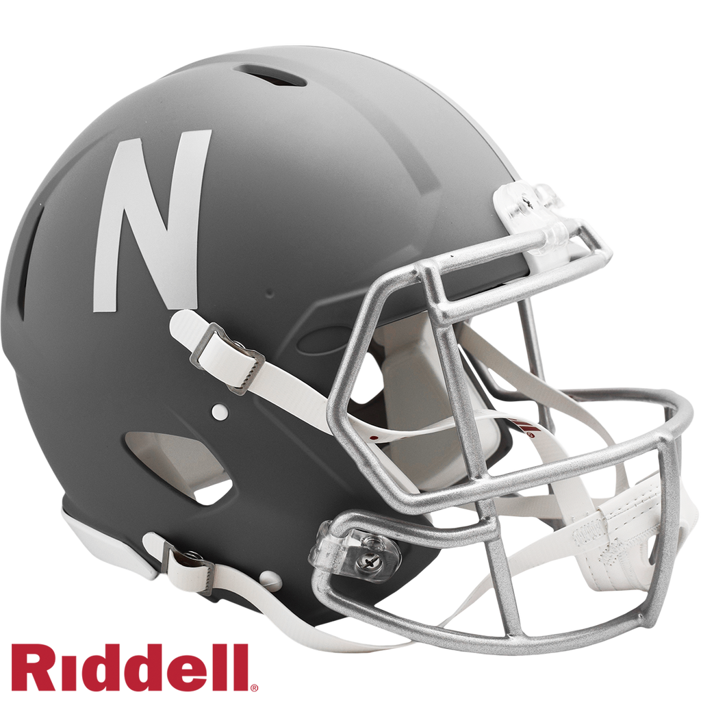 Nebraska Cornhuskers Helmet Riddell Full Size Speed Style Slate Alternate