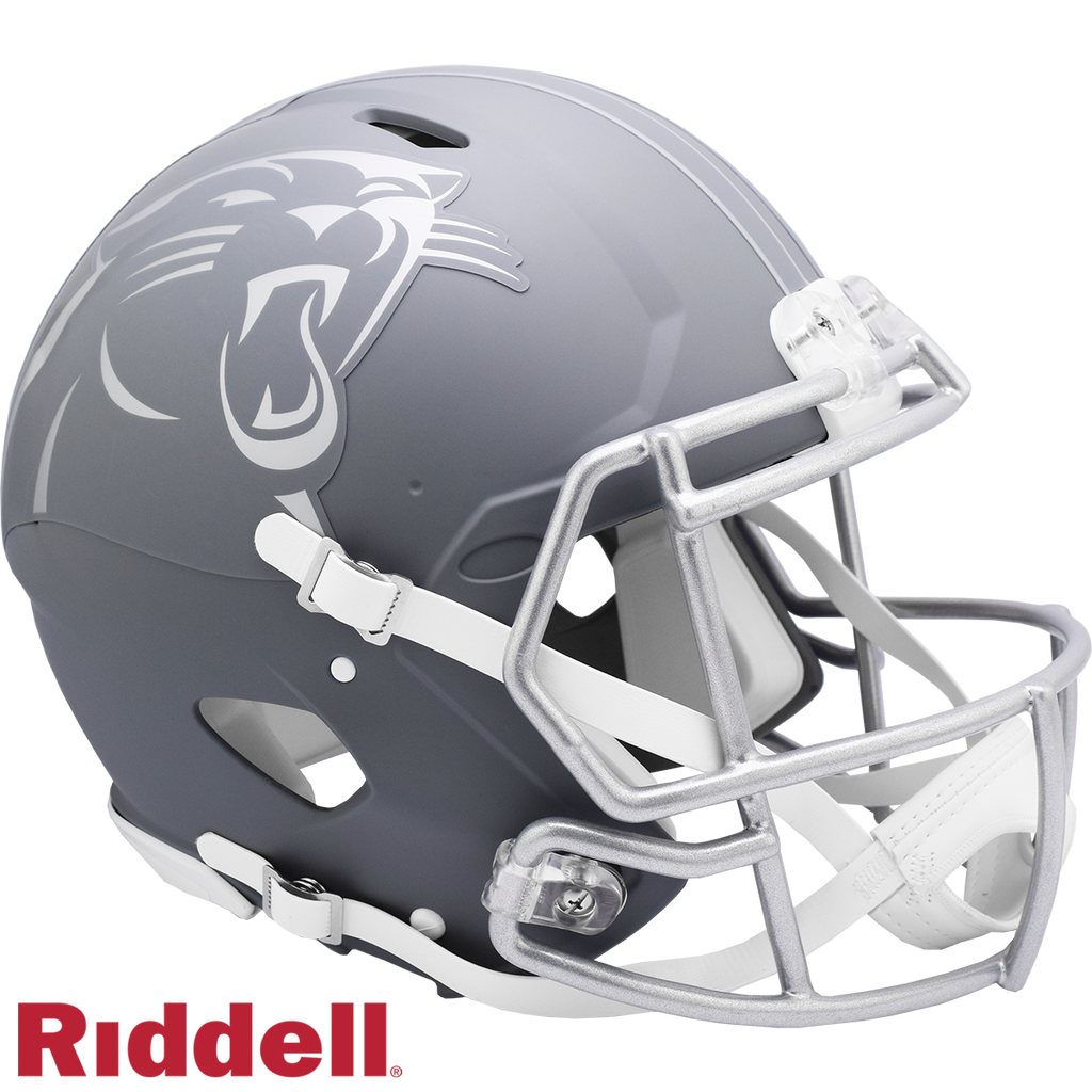 Carolina Panthers Helmet Riddell Full Size Speed Style Slate Alternate