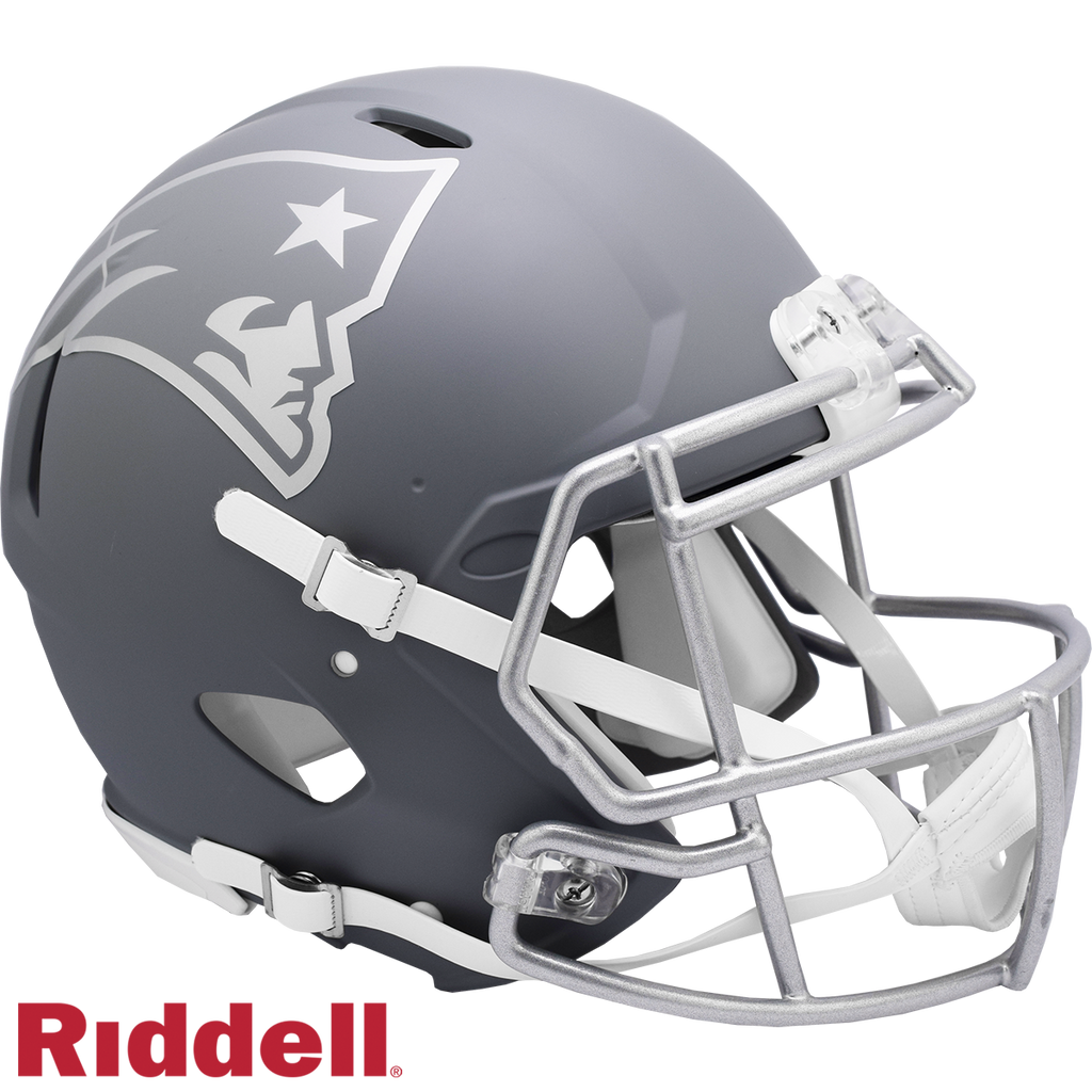 New England Patriots Helmet Riddell Full Size Speed Style Slate Alternate