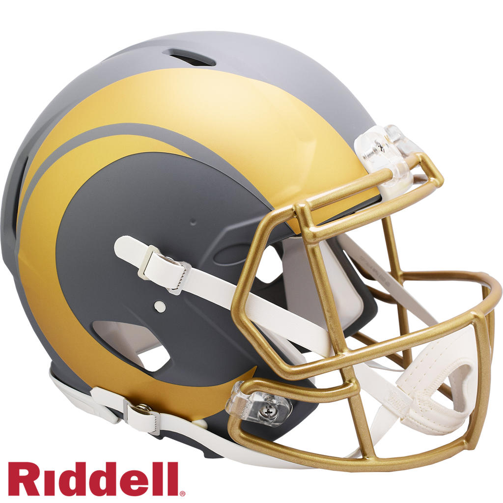 Los Angeles Rams Helmet Riddell Full Size Speed Style Slate Alternate