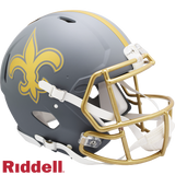 New Orleans Saints Helmet Riddell Full Size Speed Style Slate Alternate