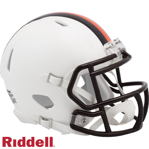Cleveland Browns Helmet Riddell Replica Mini Speed Style On Field Alternate 2023 White Out Periodic Restock