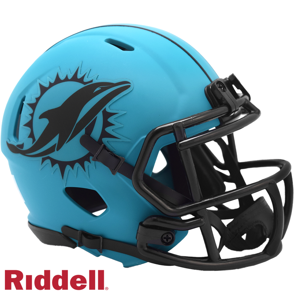 Miami Dolphins Helmet Riddell Replica Mini Speed Style Rave Alternate