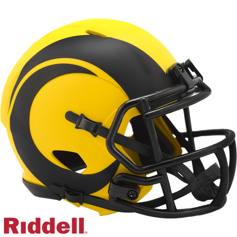 Los Angeles Rams Helmet Riddell Replica Mini Speed Style Rave Alternate
