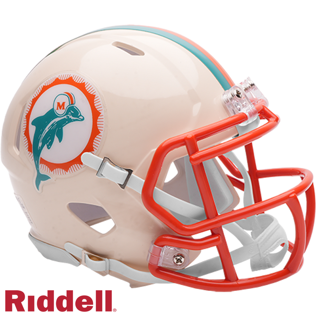 Miami Dolphins Helmet Riddell Replica Mini Speed Style Retro Collection