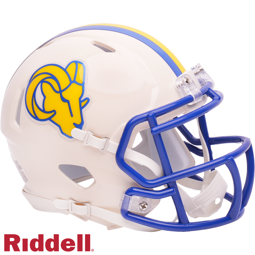 Los Angeles Rams Helmet Riddell Replica Full Size Speed Style Retro Collection
