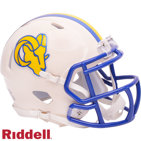 Los Angeles Rams Helmet Riddell Replica Full Size Speed Style Retro Collection