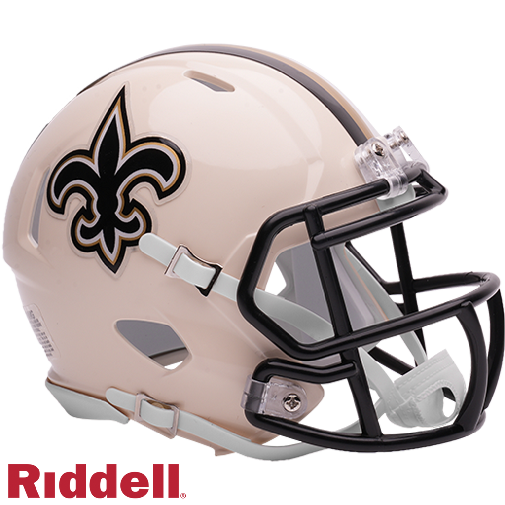 New Orleans Saints Helmet Riddell Replica Mini Speed Style Retro Collection