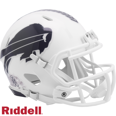 Buffalo Bills Helmet Riddell Replica Mini Speed Style Salute To Service 2024