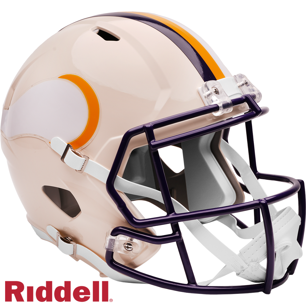 Minnesota Vikings Helmet Riddell Replica Full Size Speed Style Retro Collection
