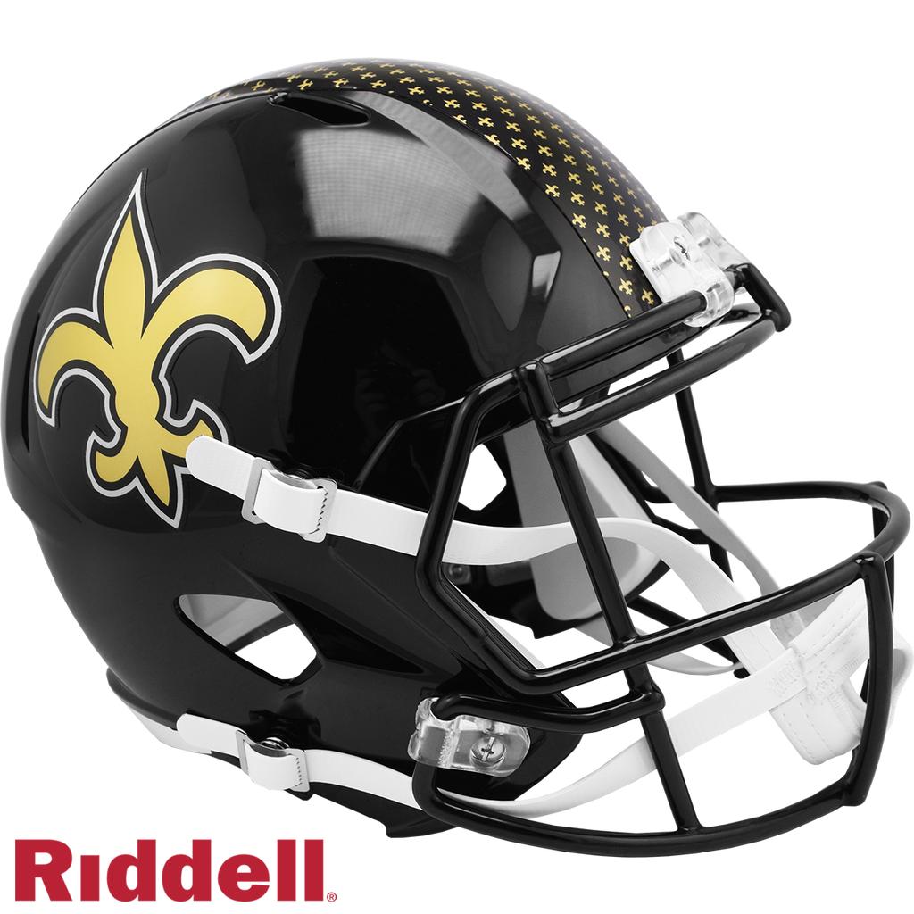 New Orleans Saints Helmet Riddell Replica Full Size Speed Style On Field Alternate Special Order