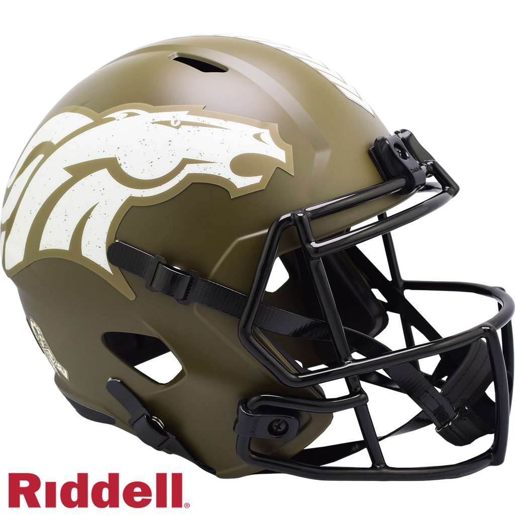 Denver Broncos Helmet Riddell Replica Full Size Speed Style Salute To Service 2022