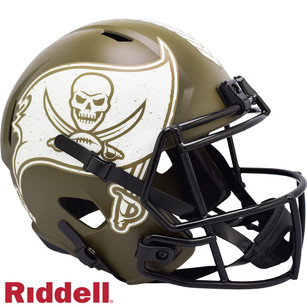 Tampa Bay Buccaneers Helmet Riddell Replica Full Size Speed Style Salute To Service