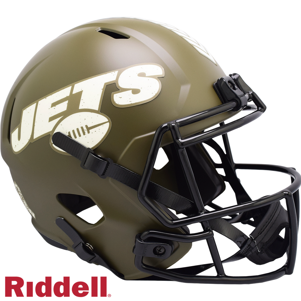 New York Jets Helmet Riddell Replica Full Size Speed Style Salute To Service