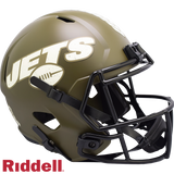 New York Jets Helmet Riddell Full Size Speed Style Salute To Service 2022