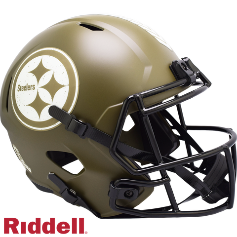 Pittsburgh Steelers Helmet Riddell Replica Full Size Speed Style Salute To Service