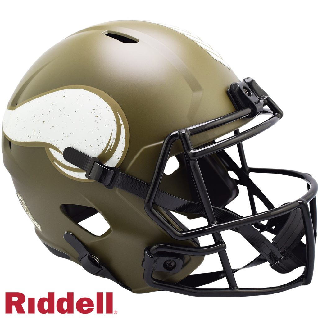 Minnesota Vikings Helmet Riddell Replica Full Size Speed Style Salute To Service