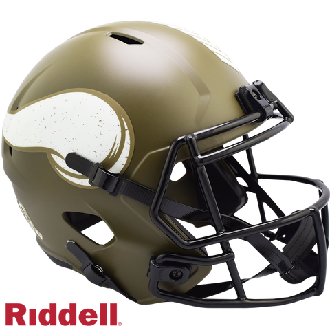 Minnesota Vikings Helmet Riddell Replica Full Size Speed Style Salute To Service