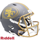 San Francisco 49ers Helmet Riddell Full Size Speed Style Slate Alternate