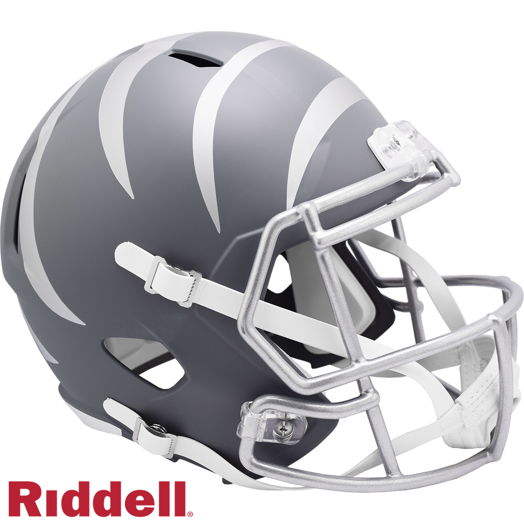 Cincinnati Bengals Helmet Riddell Full Size Speed Style Slate Alternate
