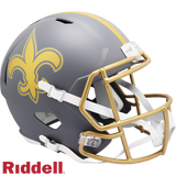New Orleans Saints Helmet Riddell Full Size Speed Style Slate Alternate