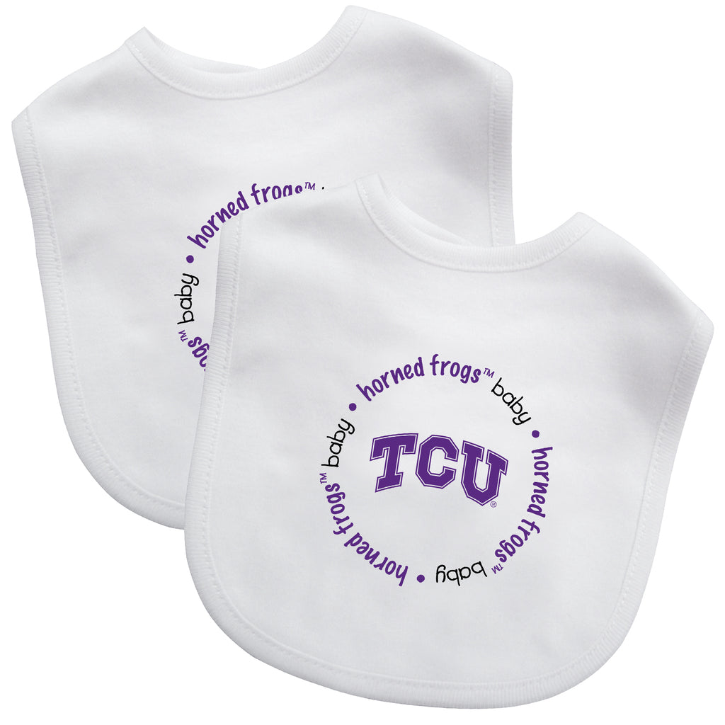 Texas Christian Horned Frogs Baby Bib 2 Pack