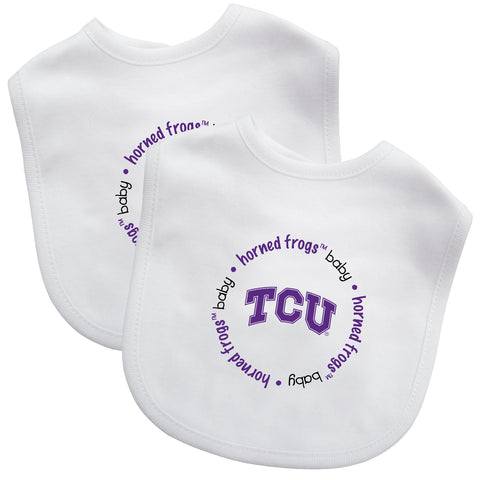 Texas Christian Horned Frogs Baby Bib 2 Pack