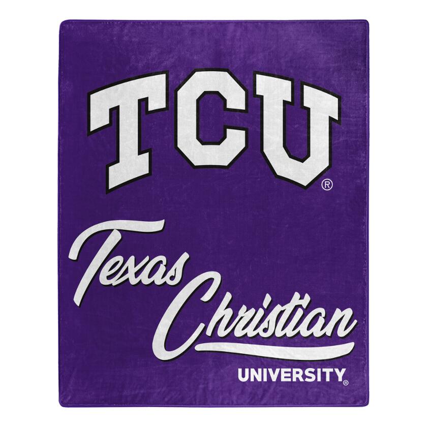 Texas Christian Horned Frogs Blanket 50x60 Raschel Signature Design