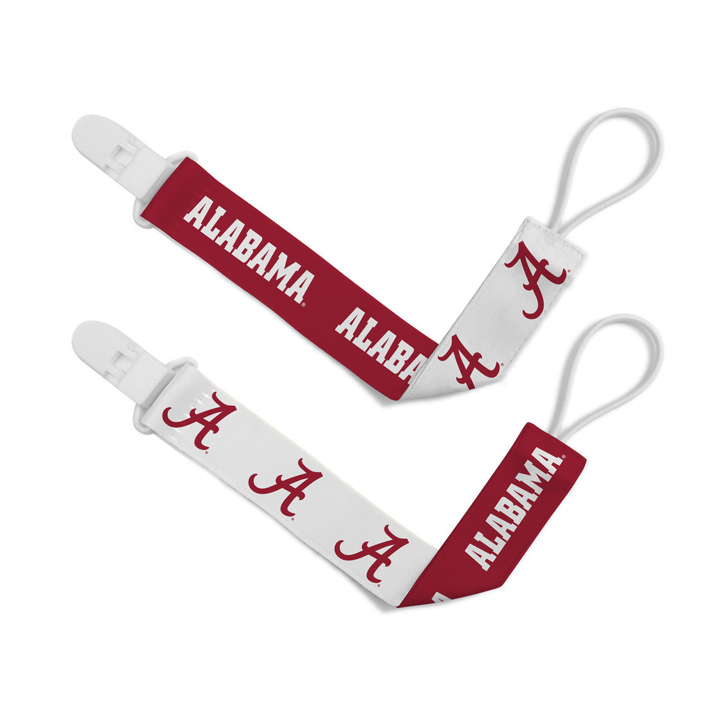 Alabama Crimson Tide Pacifier Clips 2 Pack