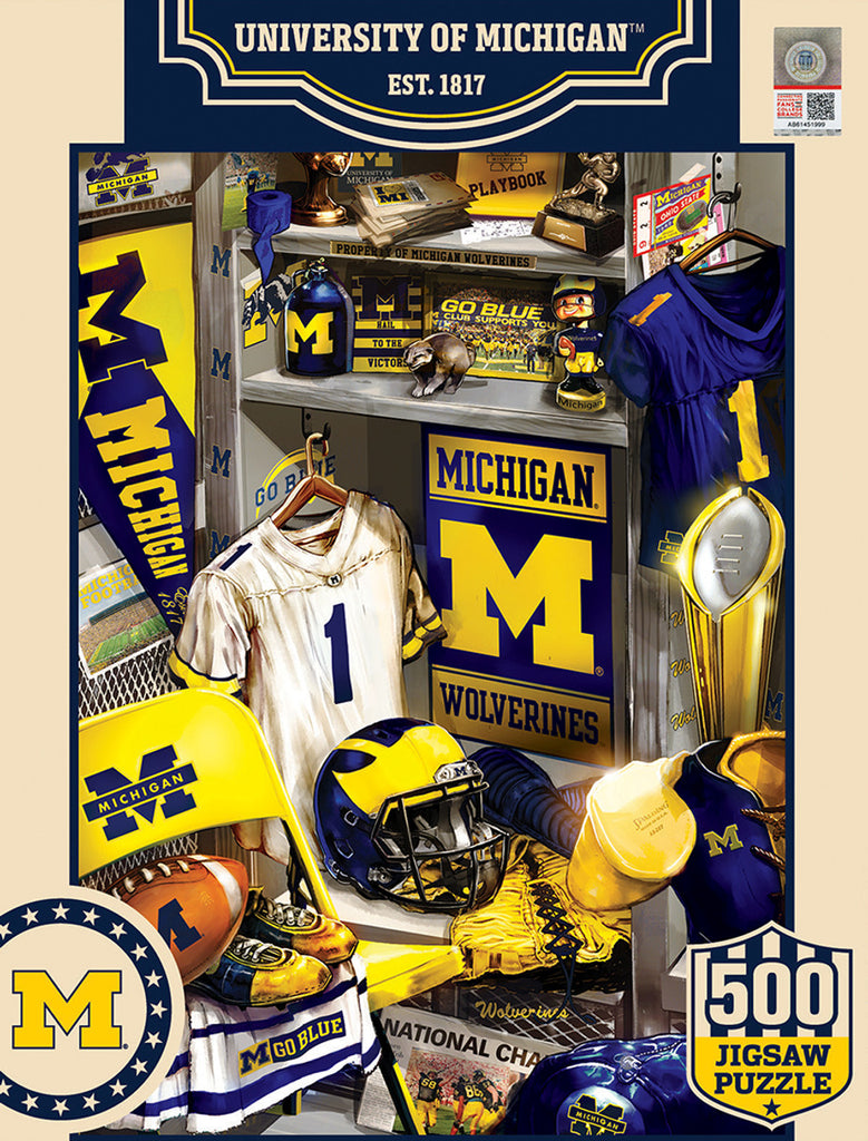 Michigan Wolverines Puzzle 500 Piece Locker Room