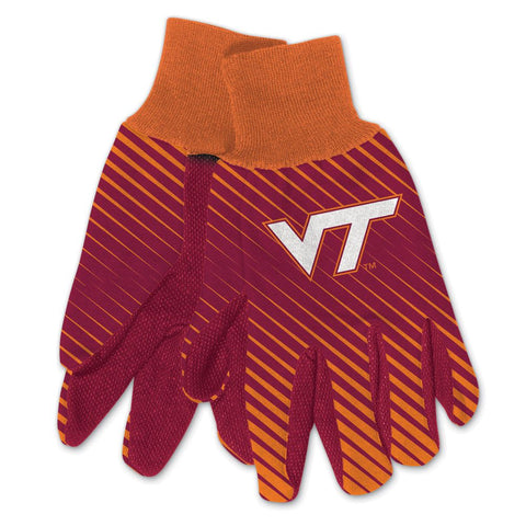 Virginia Tech Hokies Gloves Two Tone Style Adult Size Special Order