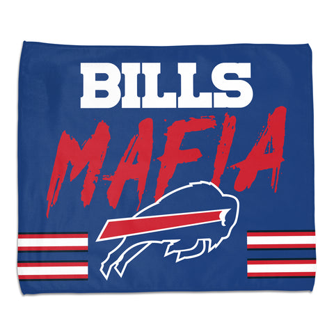 Buffalo Bills Towel 15x18 Rally Style Full Color Bills Mafia Design