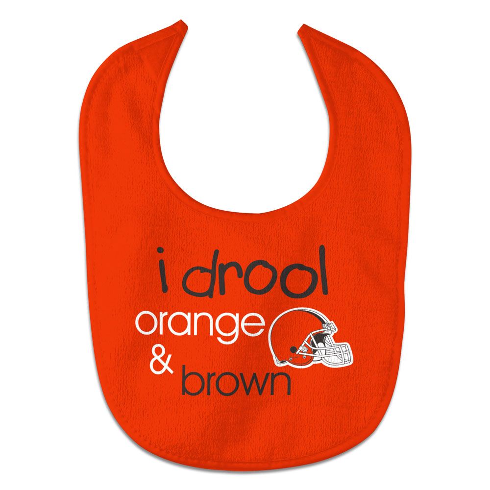 Cleveland Browns Baby Bib All Pro Style I Drool Design
