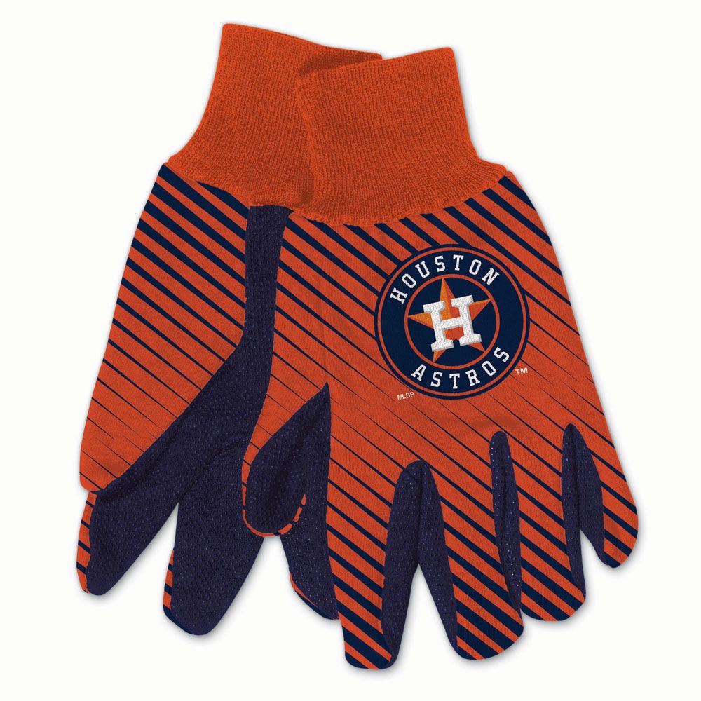 Houston Astros Gloves Two Tone Style Adult Size