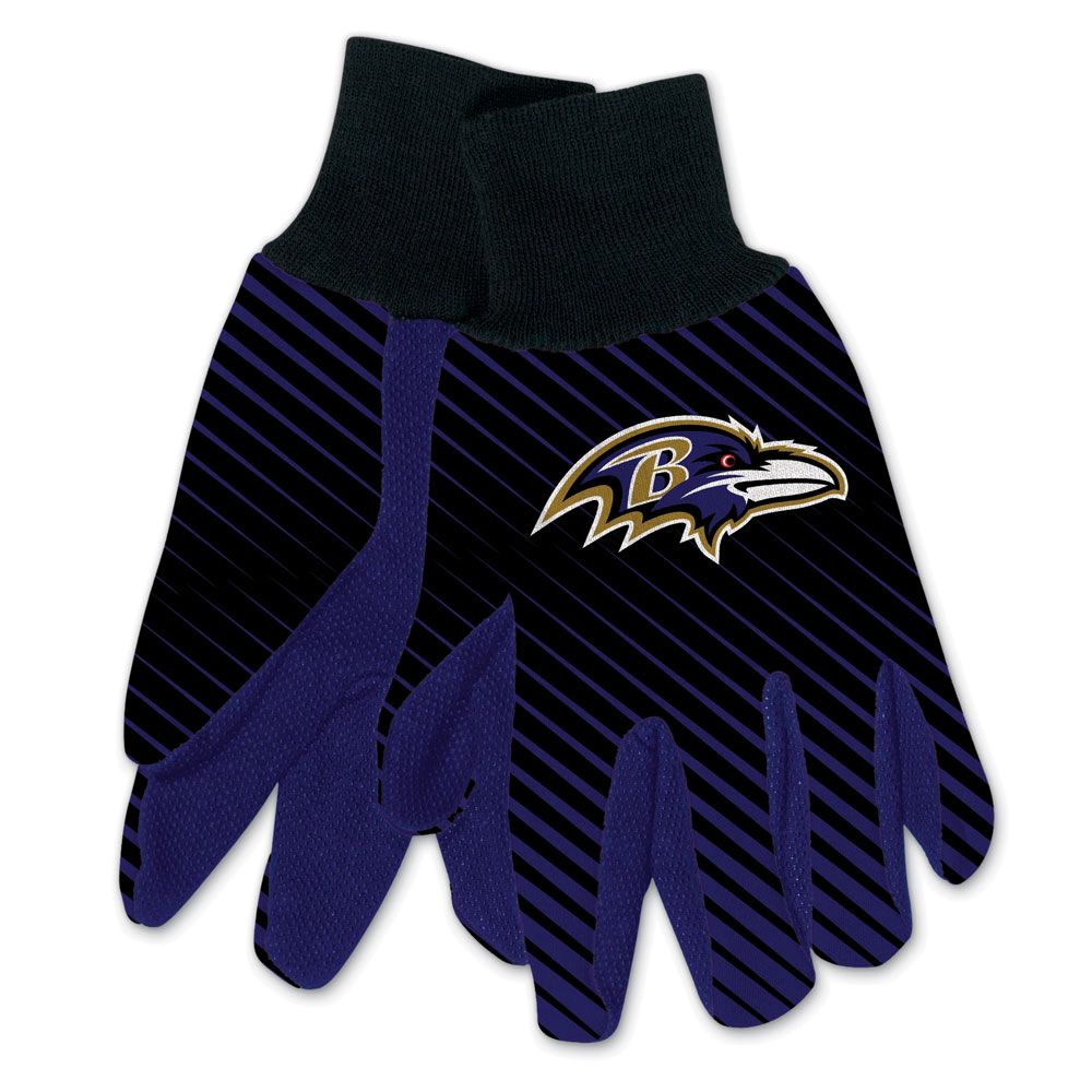 Baltimore Ravens Gloves Two Tone Style Adult Size