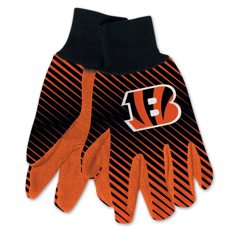 Cincinnati Bengals Gloves Two Tone Style Adult Size