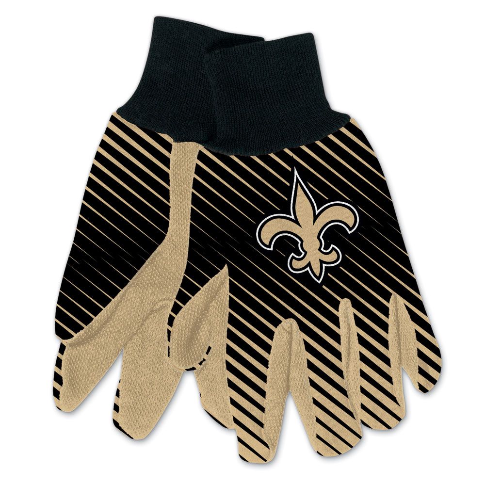 New Orleans Saints Gloves Two Tone Style Adult Size