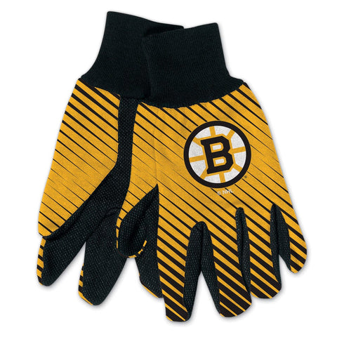 Boston Bruins Gloves Two Tone Style Adult Size