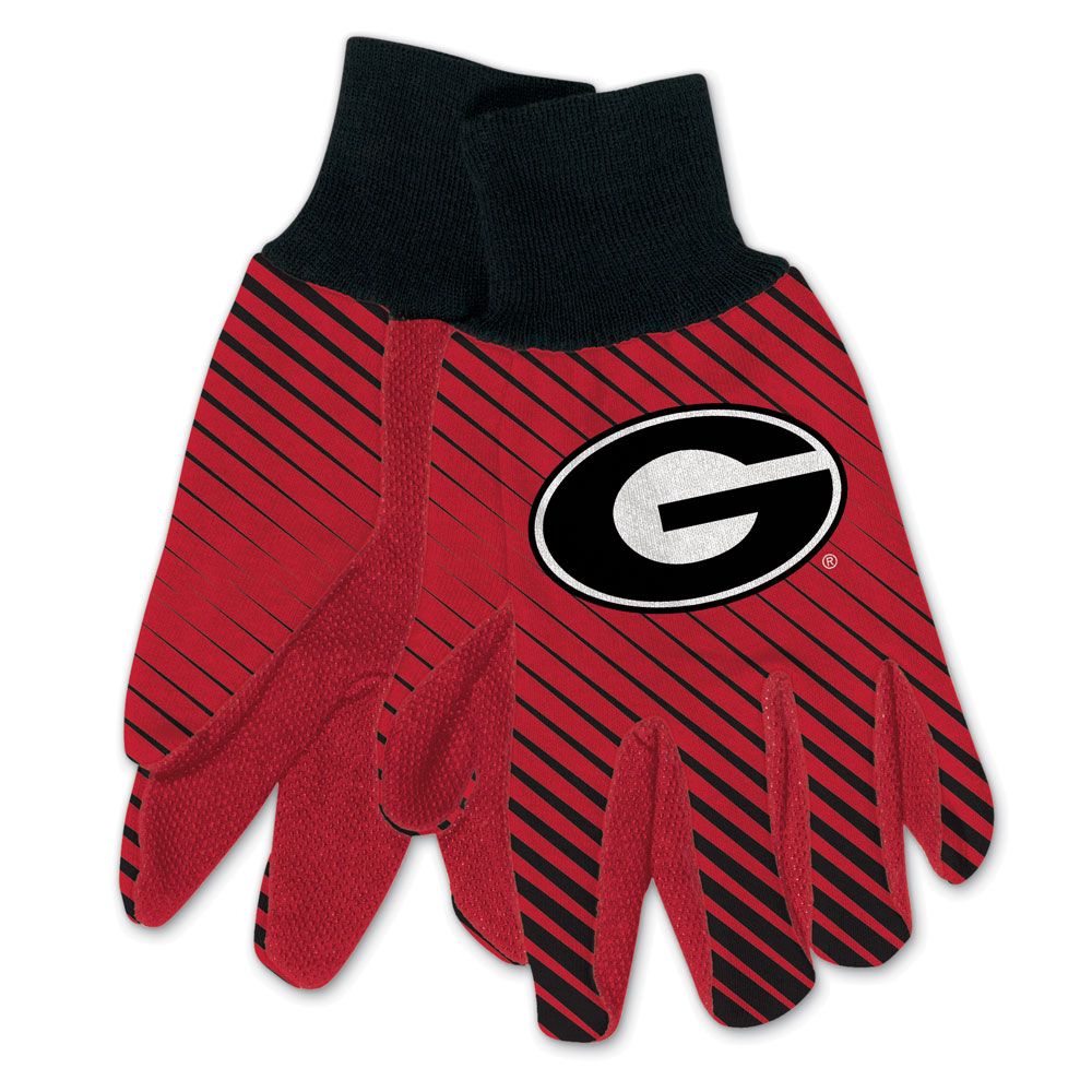 Georgia Bulldogs Gloves Two Tone Style Adult Size