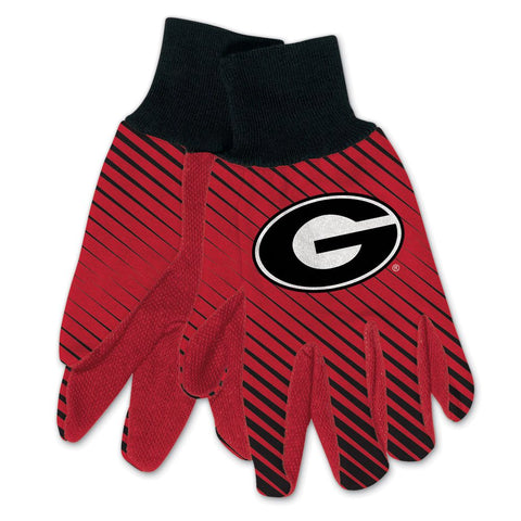 Georgia Bulldogs Gloves Two Tone Style Adult Size
