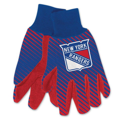 New York Rangers Gloves Two Tone Style Adult Size