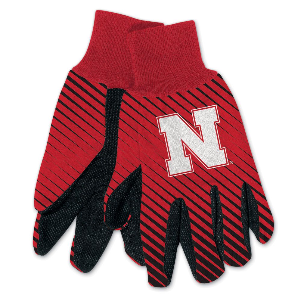 Nebraska Cornhuskers Gloves Two Tone Style Adult Size