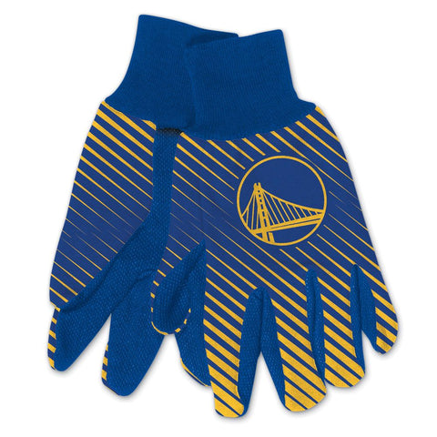 Golden State Warriors Gloves Two Tone Style Adult Size
