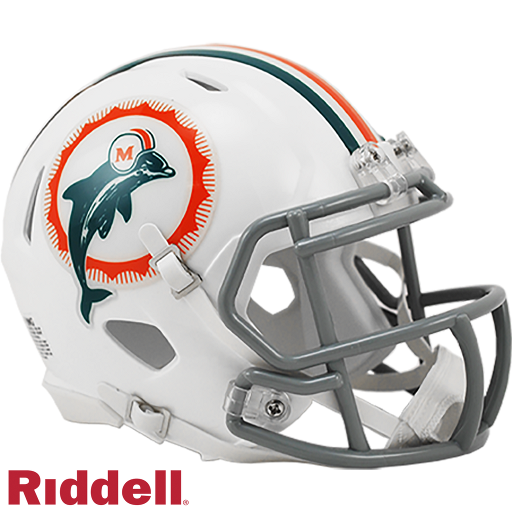 Miami Dolphins Helmet Riddell Replica Mini Speed Style 1972 T/B Periodic Restock